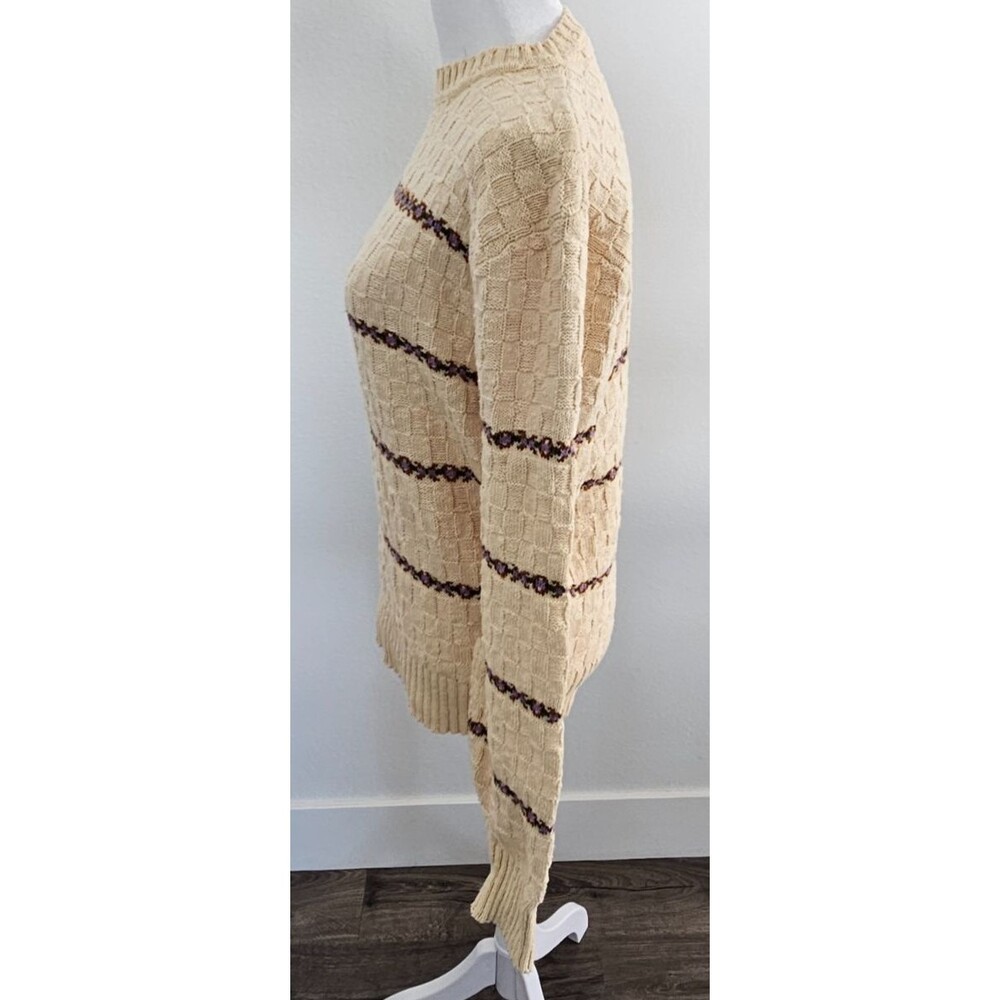 ALAN FLUSSER WOMENS LARGE VINTAGE KNIT SWEATER DRY CLEAN ONLY - Picture 2 of 9